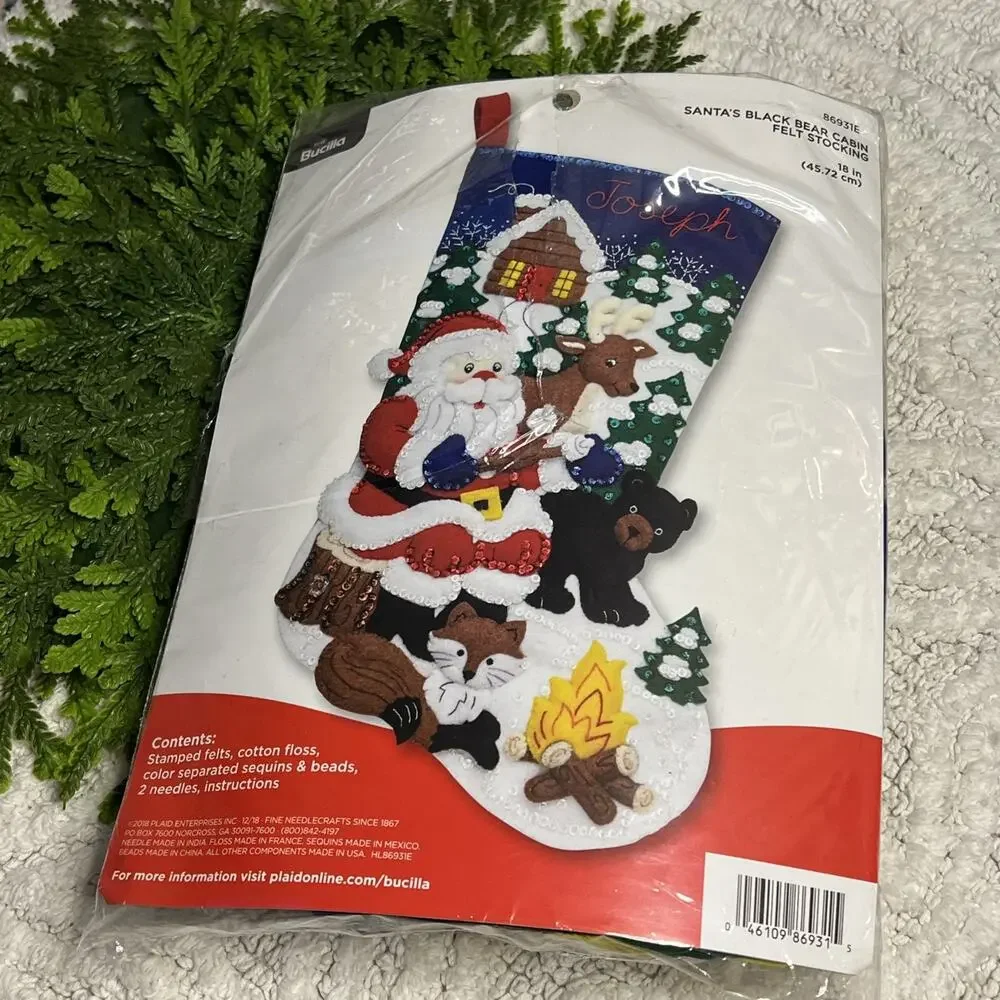 Bucilla Felt Stocking Applique Kit 18